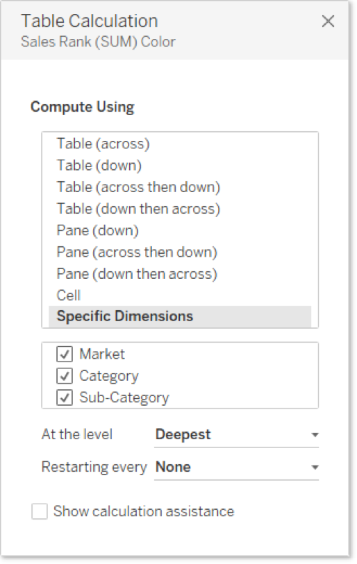 Questions from Tableau Training Top N