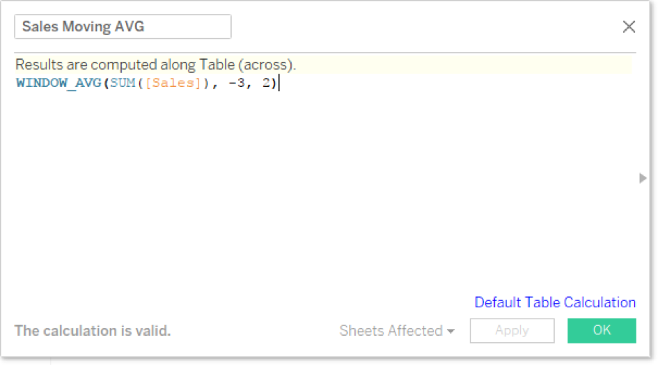 Window Functions and Table Calculations in Tableau