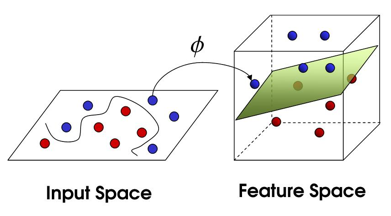 Non-linear inputs for an SVM algorithm