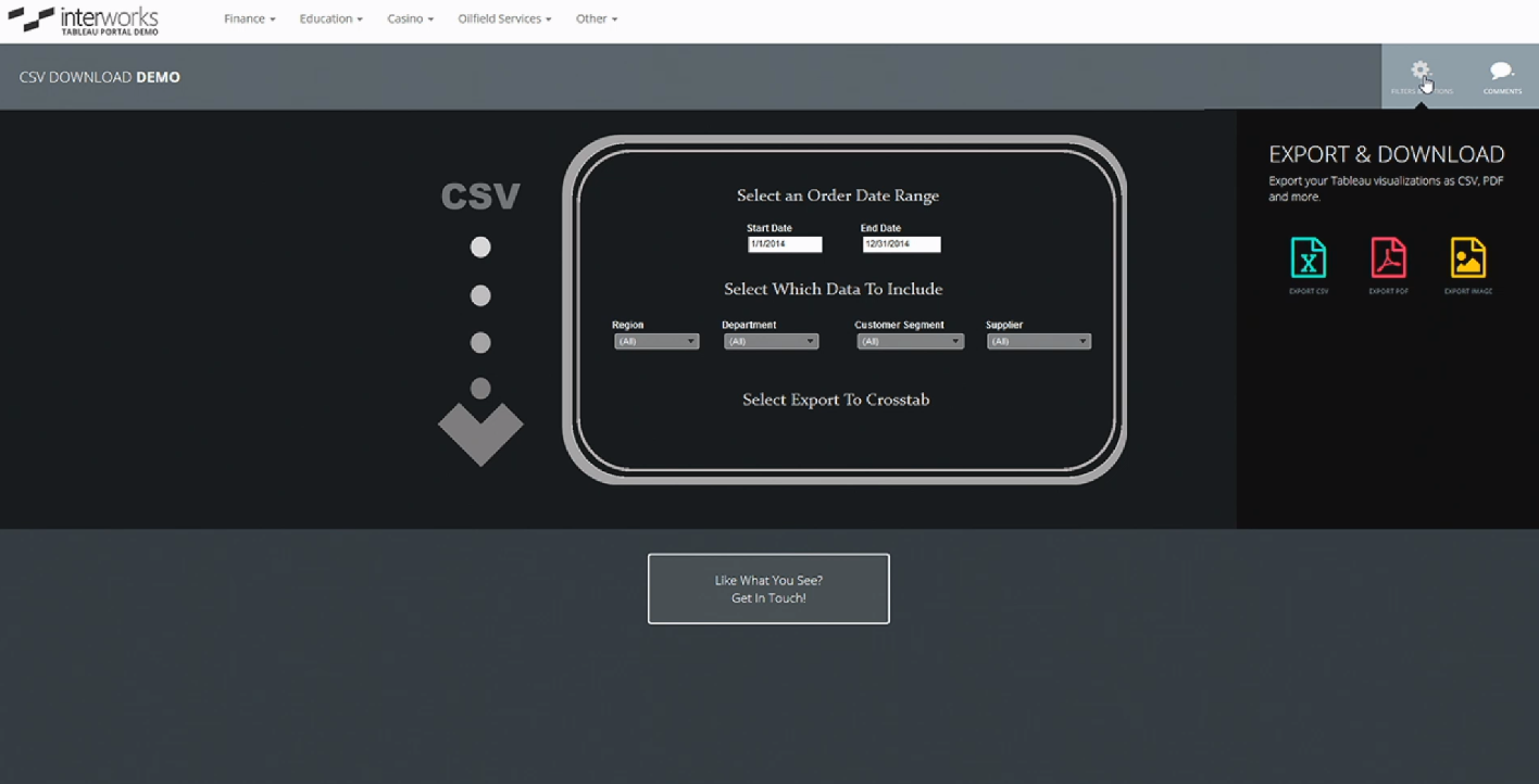 Tableau portal