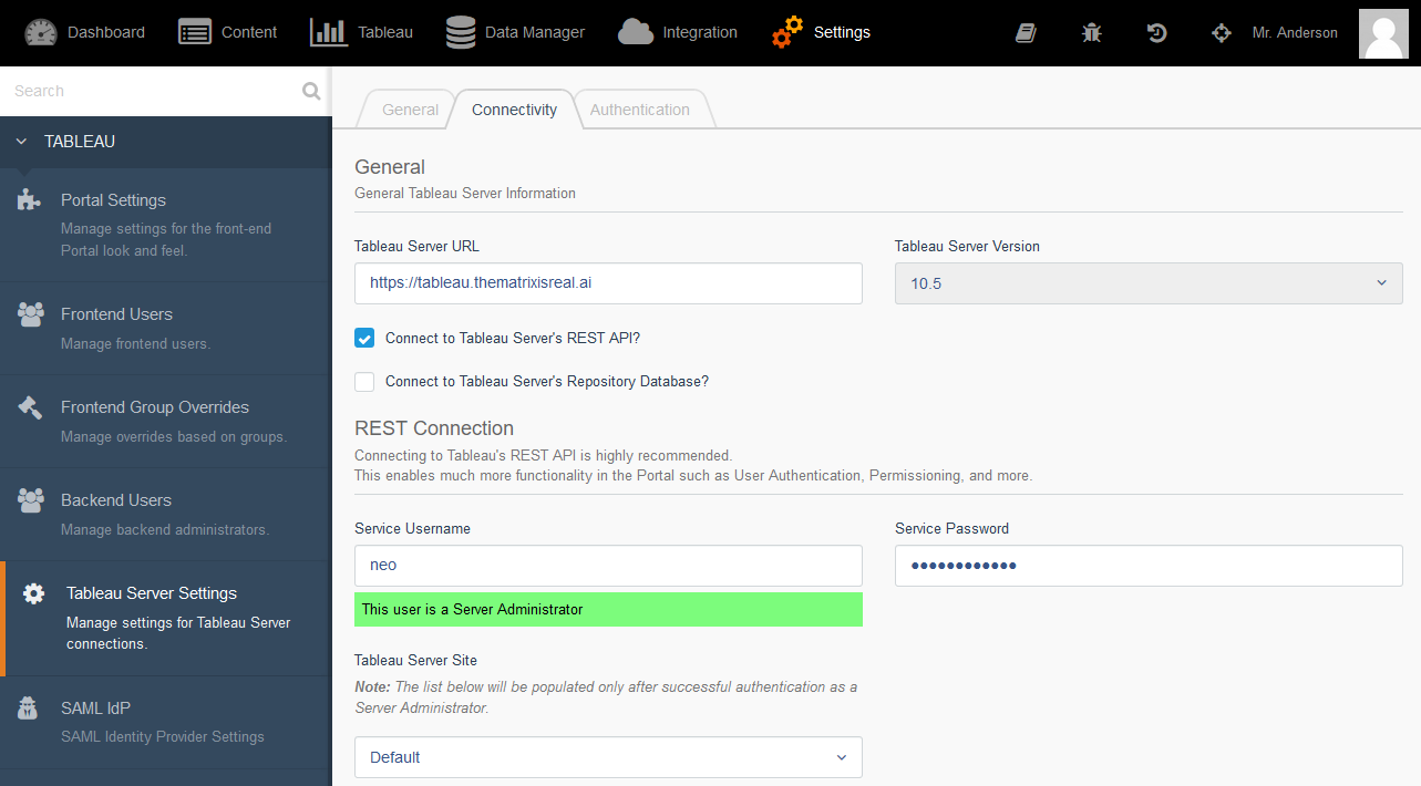 Check Rest API version in Portals for Tableau