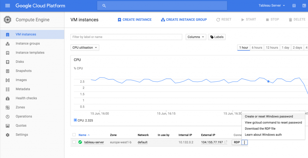 Launching an instance on Google Compute Engine