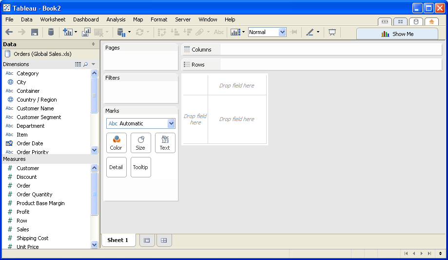 Tableau Worksheet