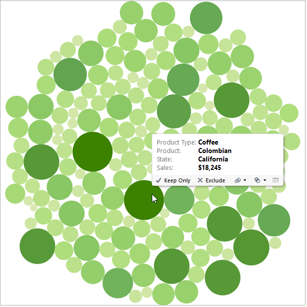 Packed Bubble Chart Tableau