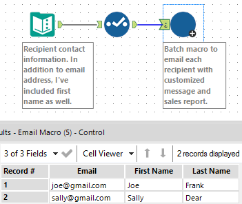 Specify email addresses in Alteryx