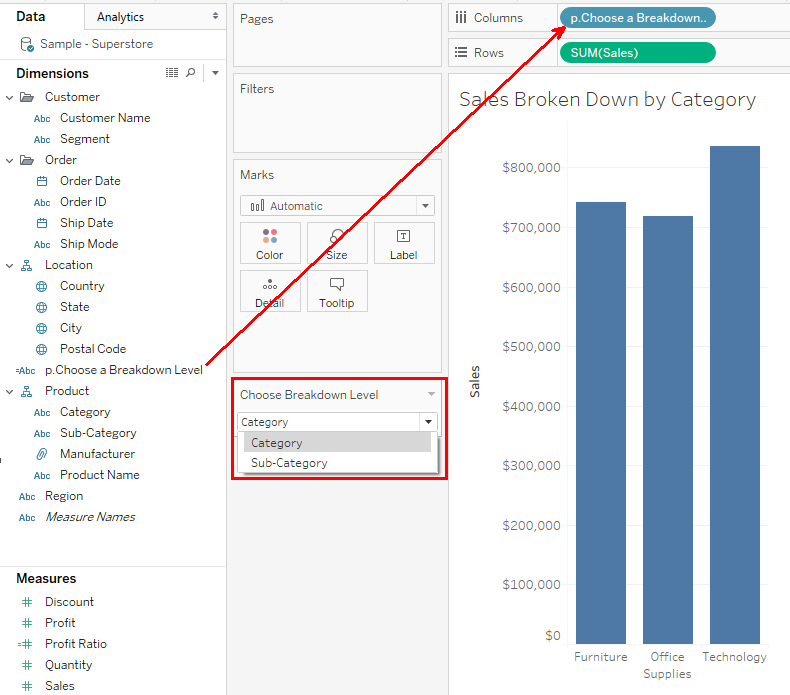 Use calculated field in the view