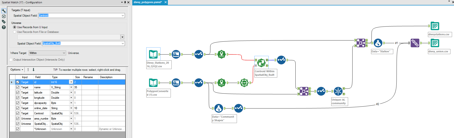 Altreyx Spatial Match Module