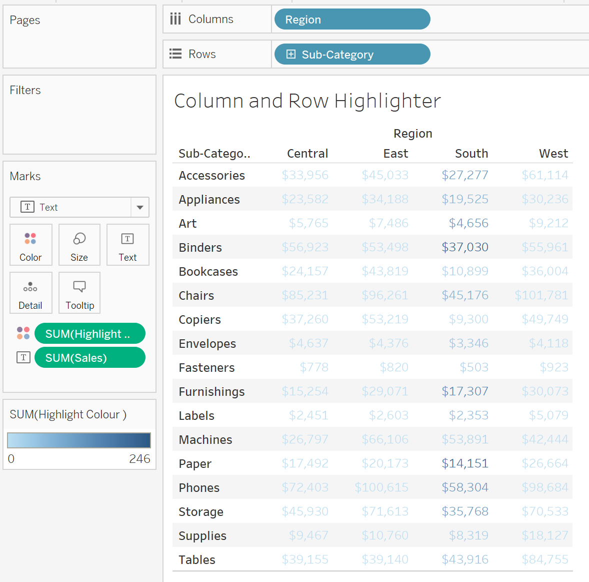 Questions From Tableau Training Colouring Specific Columns