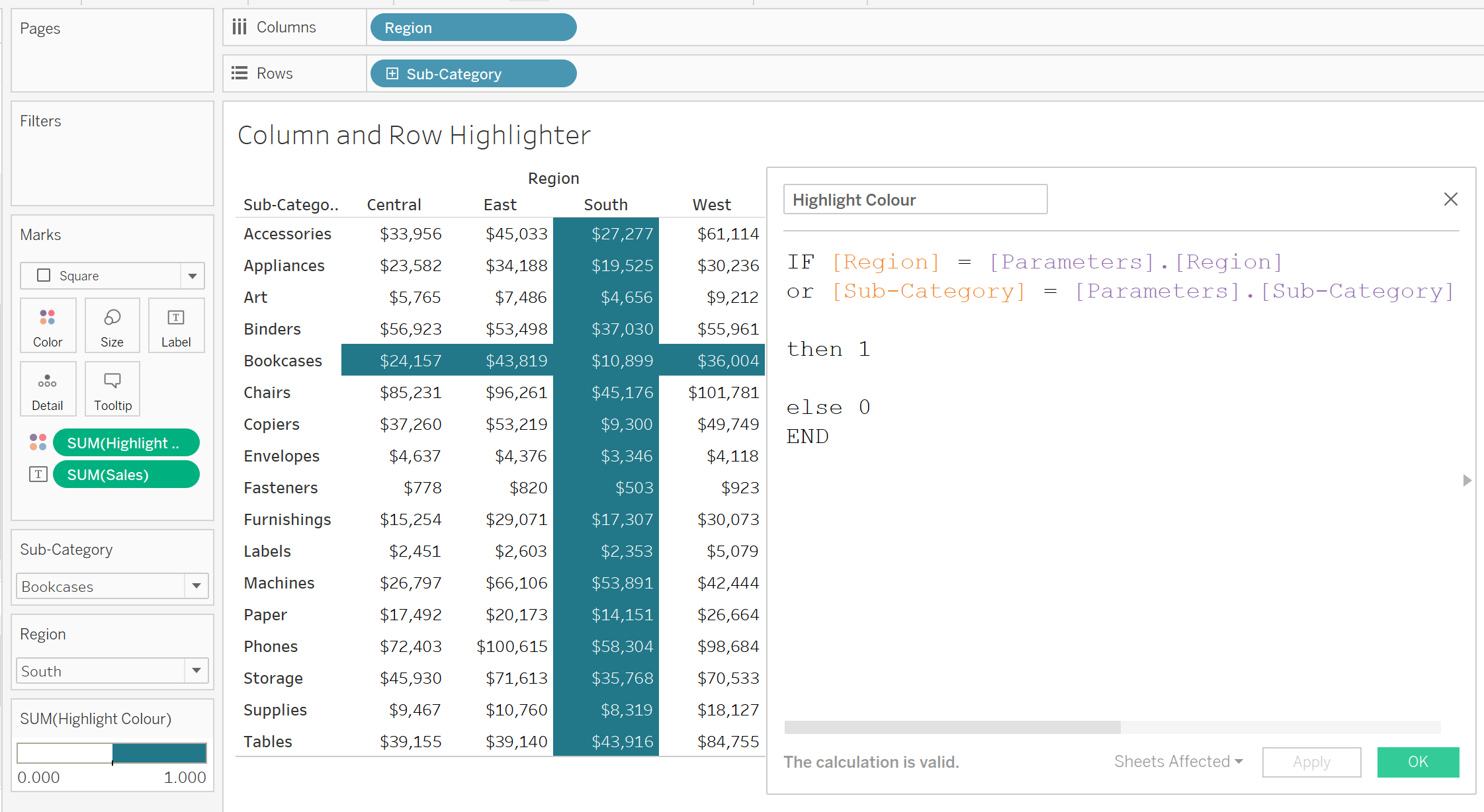 Highlight Table Tableau. Edit Table calculation Tableau. Row регион. RFM анализ Tableau.