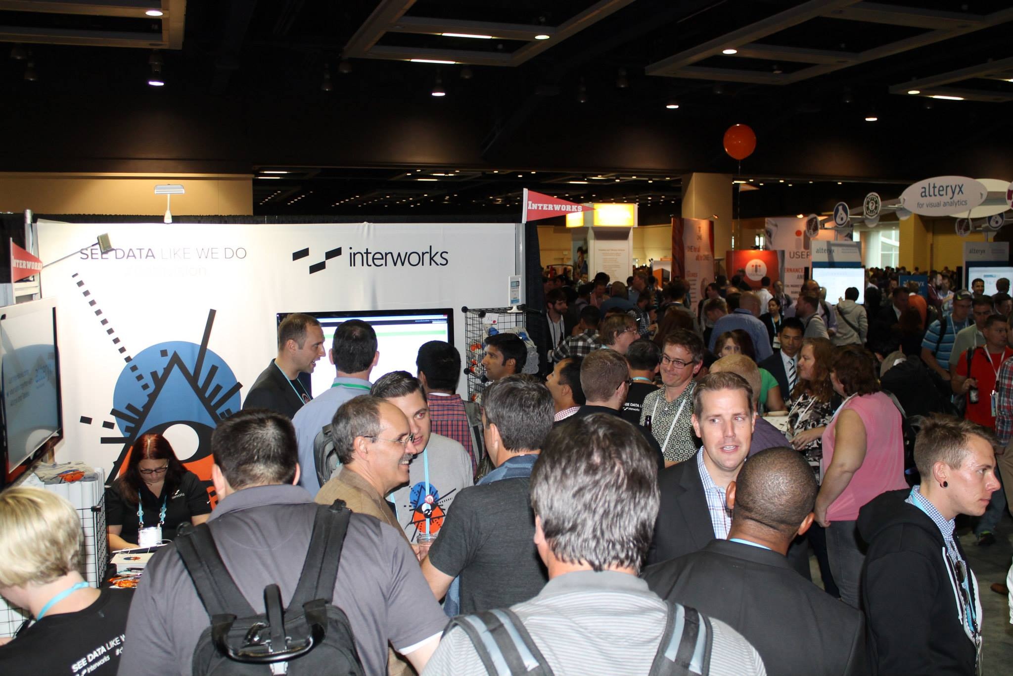InterWorks’ booth during the welcome reception
