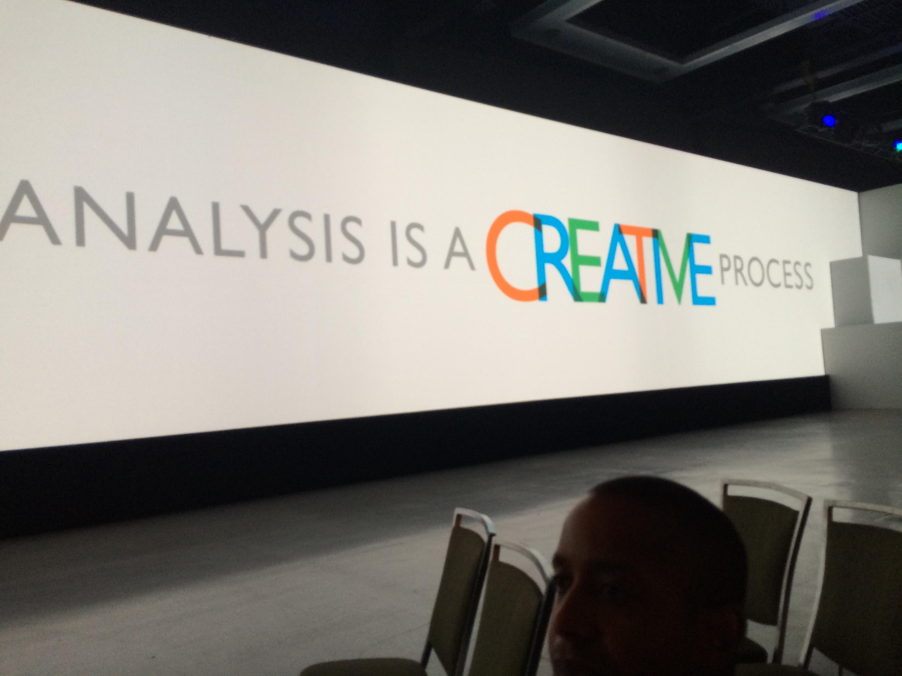 Analysis is a creative process.