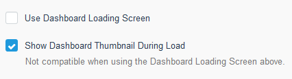 Show Dashboard Thumbnail During Load