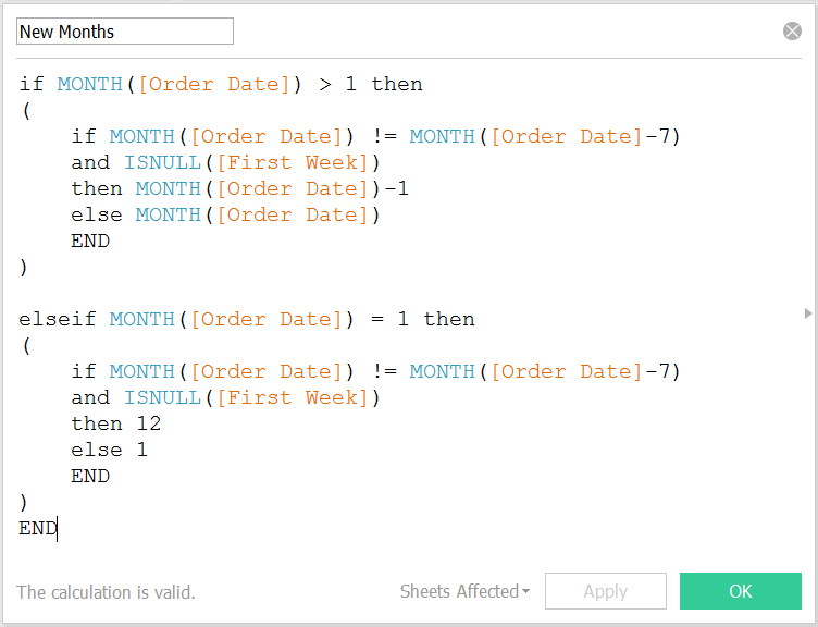 Dynamic Fiscal Calendars in Tableau: Previous Month Days Calc