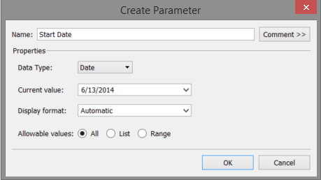 Create Parameter
