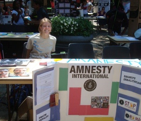 Volunteering for Amnesty International in college