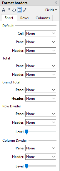 Tableau Format borders