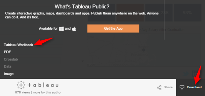 Download Tableau workbook