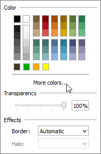 Tableau Color menu