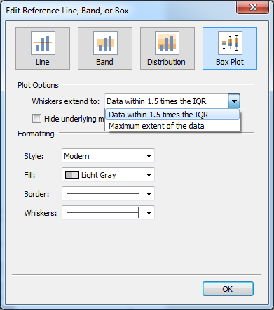 Tableau Edit Reference Line, Band, or Box