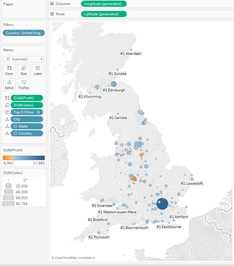 Tableau viz with calculation