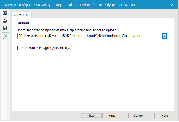 Alteryx - upload SHP file