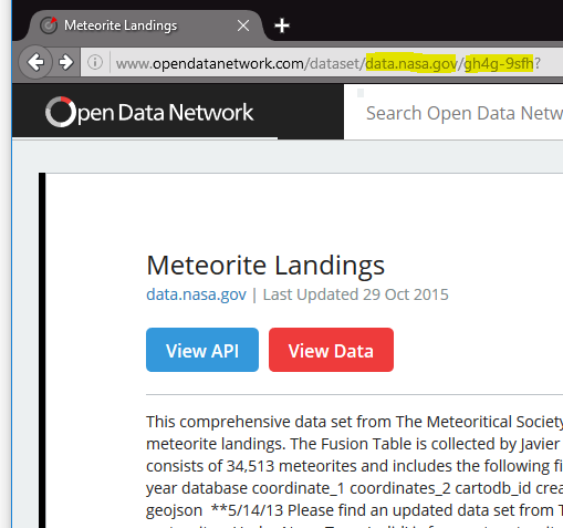 Meteorite Data