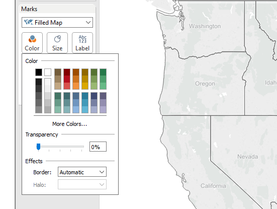 Tableau: Adjust Transparency