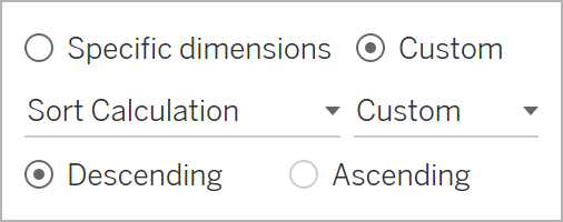 Sort Order - Custom - Descending