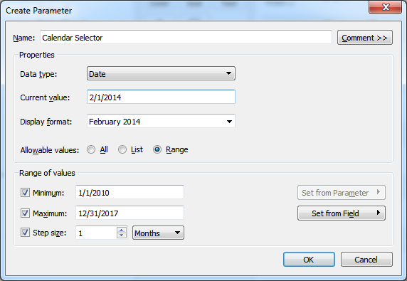 Calendar Selector