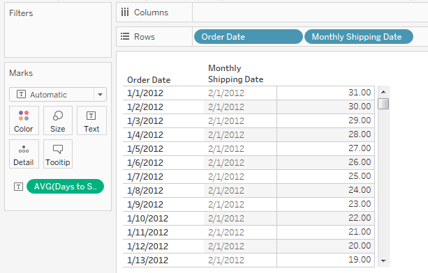 Add month to date field