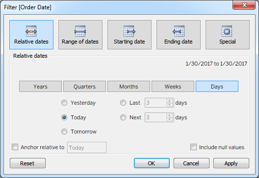 Tableau Deep Dive Dates Rolling Dates Interworks