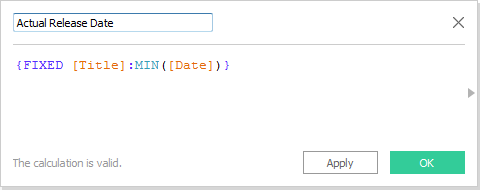 Actual Release Date calc