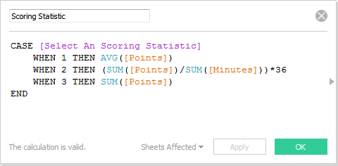 Tableau calculated field