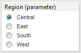 Region parameter control