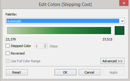 Edit colors