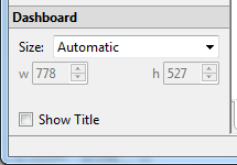 Dashboard sizing