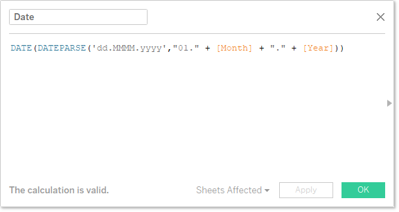 DATEPARSE calculation