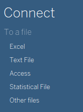 Connect to a file menu