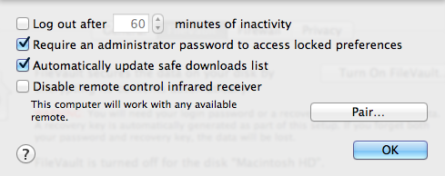 FileVault Encryption Options