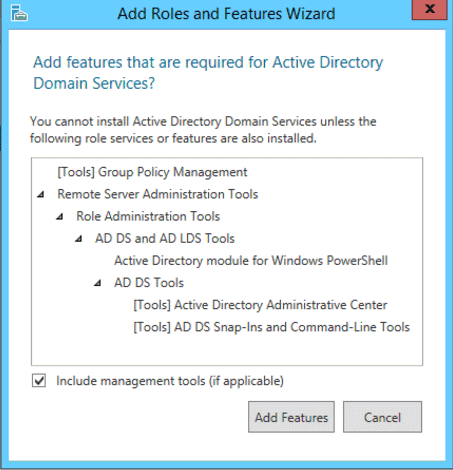 Add Roles and Features Wizard - Additional Features