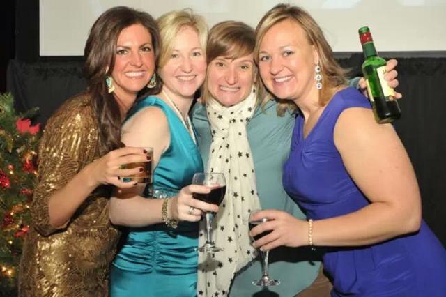 Tiffany, Lindsay Kedy, Kate Treadwell and Carly Capitula at IW Christmas party