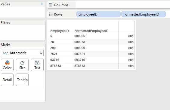 Side-by-Side Employee ID Example