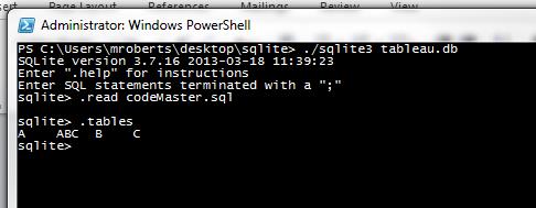 SQLite - table ABC