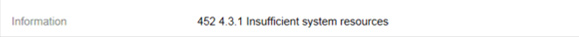 Error: 4.3.1 Insufficient system resources
