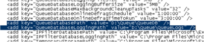 QueueDatabaseLoggingPath
