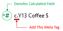 Tableau Calculated Field symbol with metadata tag