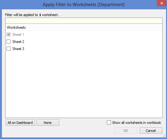 Step 2 - Apply Filter to Worksheets