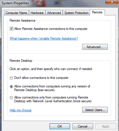 reinstall remote desktop connection windows xp