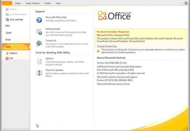 Office 2010 Activation