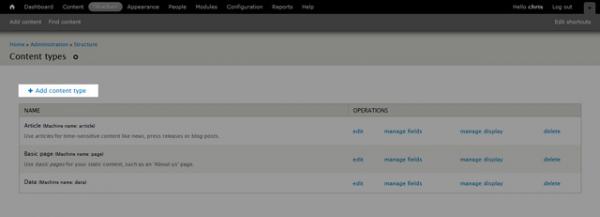 Drupal 7 Add Content Type